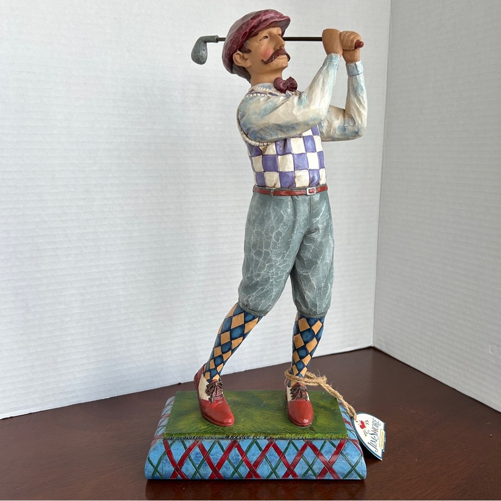 JIM SHORE Golfer Heartwood Creek 2005 Hand Painted